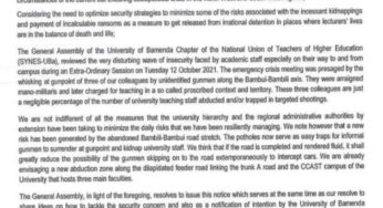 Cameroon Higher Education: Bamenda University (UBa) lecturers threaten strike action